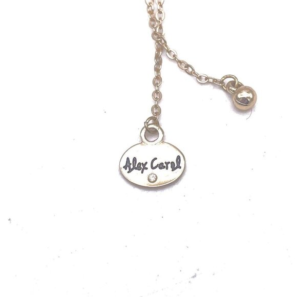 Alex Carol Stars Chain Beaded Bracelet Gold Tone Adjustable Signed - Picture 3 of 3